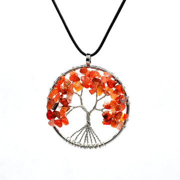 Kabala Life Tree Necklace Natural Stone