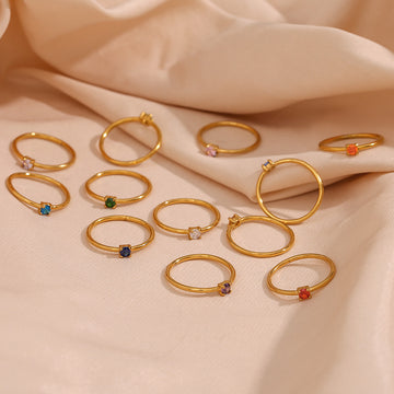 Fashion Simple Light Luxury Birthday Ring