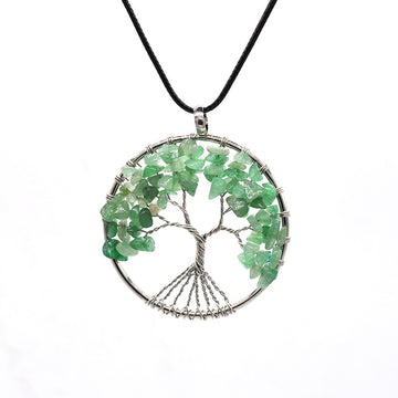 Kabala Life Tree Necklace Natural Stone