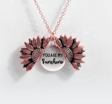 Sunflower Double Layer Lettering Necklace Stylish