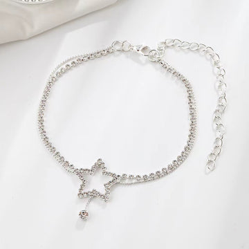 Women'S Fashion Five-Pointed Star Heart Shape Necklace