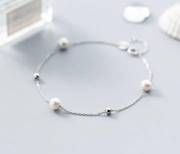 Temperament Beads Synthetic Pearl Bracelet Adjustable