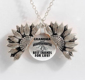Sunflower Double Layer Lettering Necklace Stylish