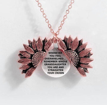 Sunflower Double Layer Lettering Necklace Stylish