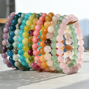 8Mm Natural Stone Tourmaline Bracelet With