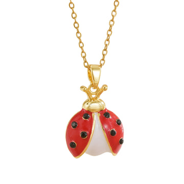 Women'S Creative Cartoon Ladybug Necklace Beetle