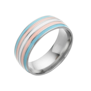Bisexual Pride Stainless Steel Ring Unisex