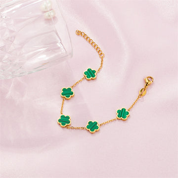 Small Fresh Lovely Green Drop Gum Bracelet