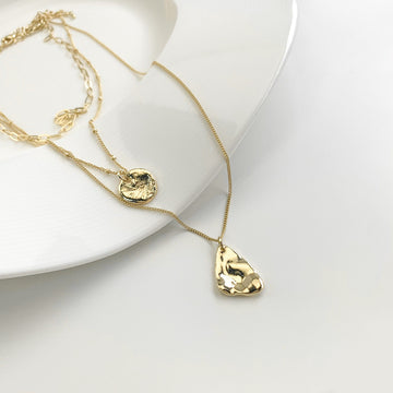 Multi Layer Unisex Clavicle Chain Triangle Necklace