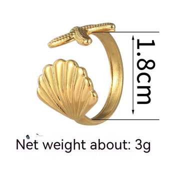 Titanium Steel Shell Ring With Special