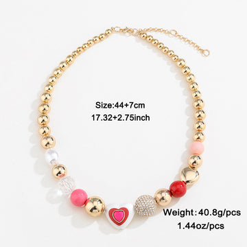 Fashion Original Design Heart Peach Pearl Necklace