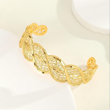 Fashion Copper Plated 18K Gold Diamond Bracelet