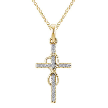 Alloy Pendant Necklace With Diamond And
