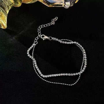 Simple Strass Cup Chain Handanklet Multi Necklace