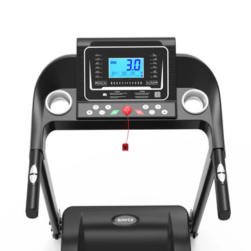 Fitshow App Home Foldable Treadmill With Incline Electric Walking Running Machine 5 Inch LCD Screen 250 LB Capacity Bluetooth Music