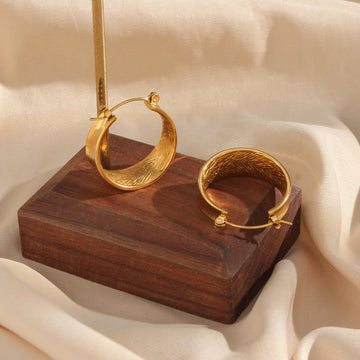 Geometric Gradient Gold Earrings For Women