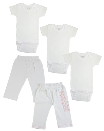 Infant Onezies and Track Sweatpants Set for Baby Girls and Boys