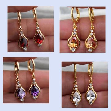 Purple Zircon All Match Drop Shaped