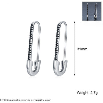 Personality Clip Shape Earrings Copper Fashion