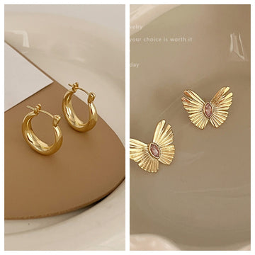 Retro Hong Kong Style Elegant Ear