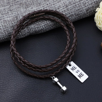 3 Lap Woven Pu Rope Bracelet