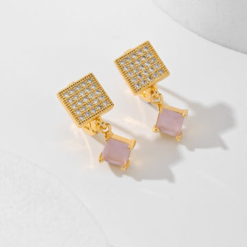 European And American Square Fashion Zircon