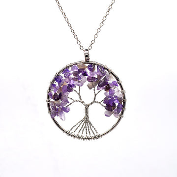 Kabala Life Tree Necklace Natural Stone
