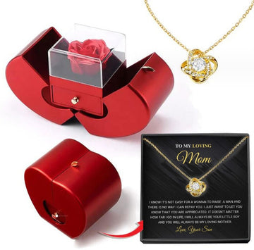 Fashion Jewelry Box Red Apple Christmas Necklace