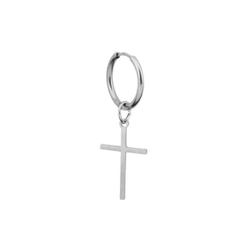 Cross Stud Earrings In Stainless Steel