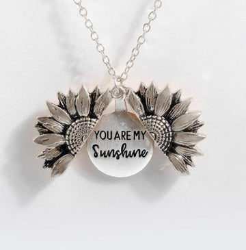 Sunflower Double Layer Lettering Necklace Stylish