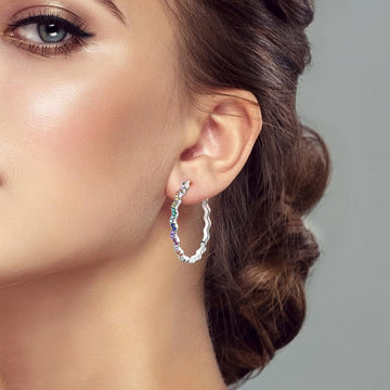 Geometric Simple Color Rhinestone Earrings For