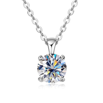 Classic Four Claw Diamond Necklace High