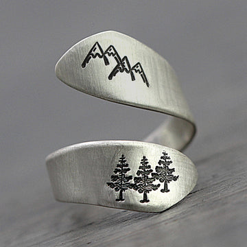 Mountain Forest Opening Adjustable Ring In