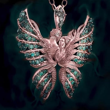 Angel Wings Diamond Butterfly Necklace Lovers