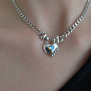 Heart Sweater Necklace Women'S Geometric Thai