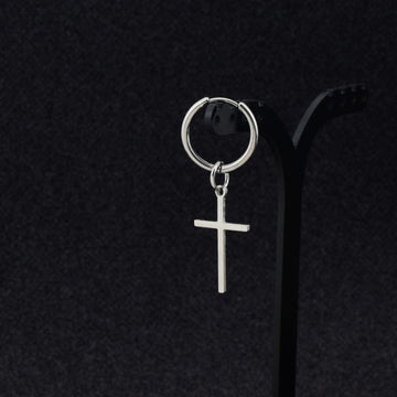Cross Stud Earrings In Stainless Steel