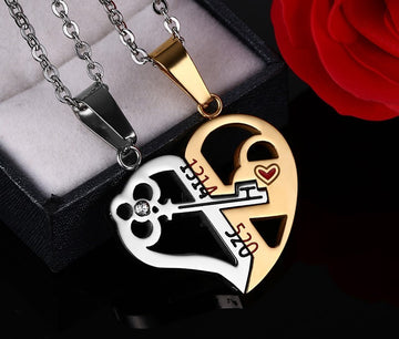 Pendant Love Necklace Set For Couples
