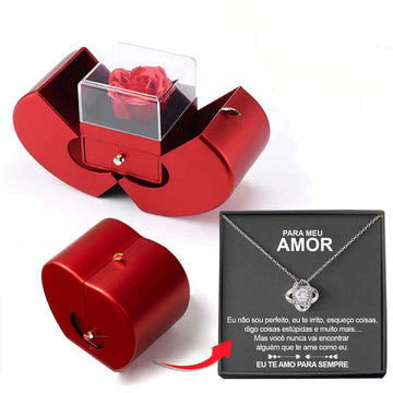 Fashion Jewelry Box Red Apple Christmas Necklace