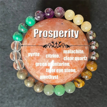Amethyst Green Dongling Stone Geometric Beaded Bracelet