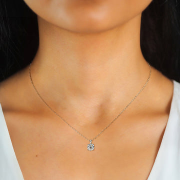 Classic Four Claw Diamond Necklace High