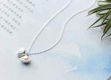 Personalized Simple S925 Silver Shell Necklace