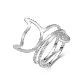 S925 Silver Personalized Winding Brushed Cute Ring