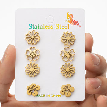 Fashion Simulation Stud Earrings Flower Design