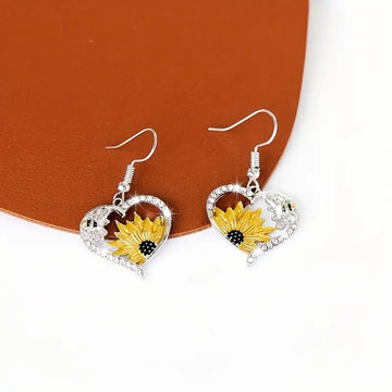 Cute Lady Animal Bee Sunflower Heart