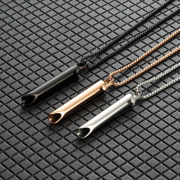 Adjustable Breathing Relief Pressure Ornament Stainless Necklace