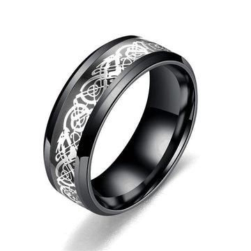 Stainless Steel Dragon Pattern Ring For