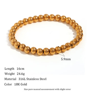 Niche Vintage Stainless Steel Plated 18K Bracelet