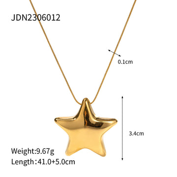 New 18K Gold Plated Stainless Steel Necklace