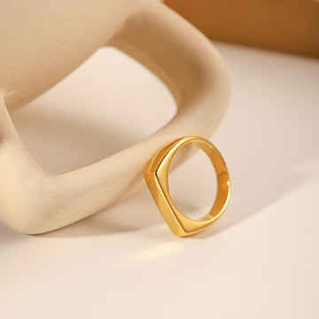 Lana Gold Ring French Retro Geometric