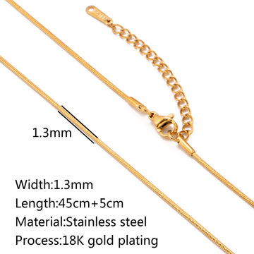 Stainless Steel Vacuum Plated 18K Gold